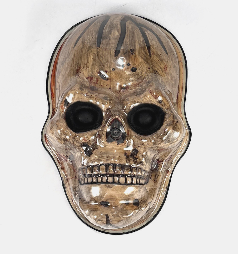 Vintage Playtronix Bleeding Skull Motion Activated Halloween Plaque TalkingProp